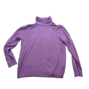 Croft & Barrow Sweater Womens XL Purple Turtleneck Lightweight Knit Pullover Top
